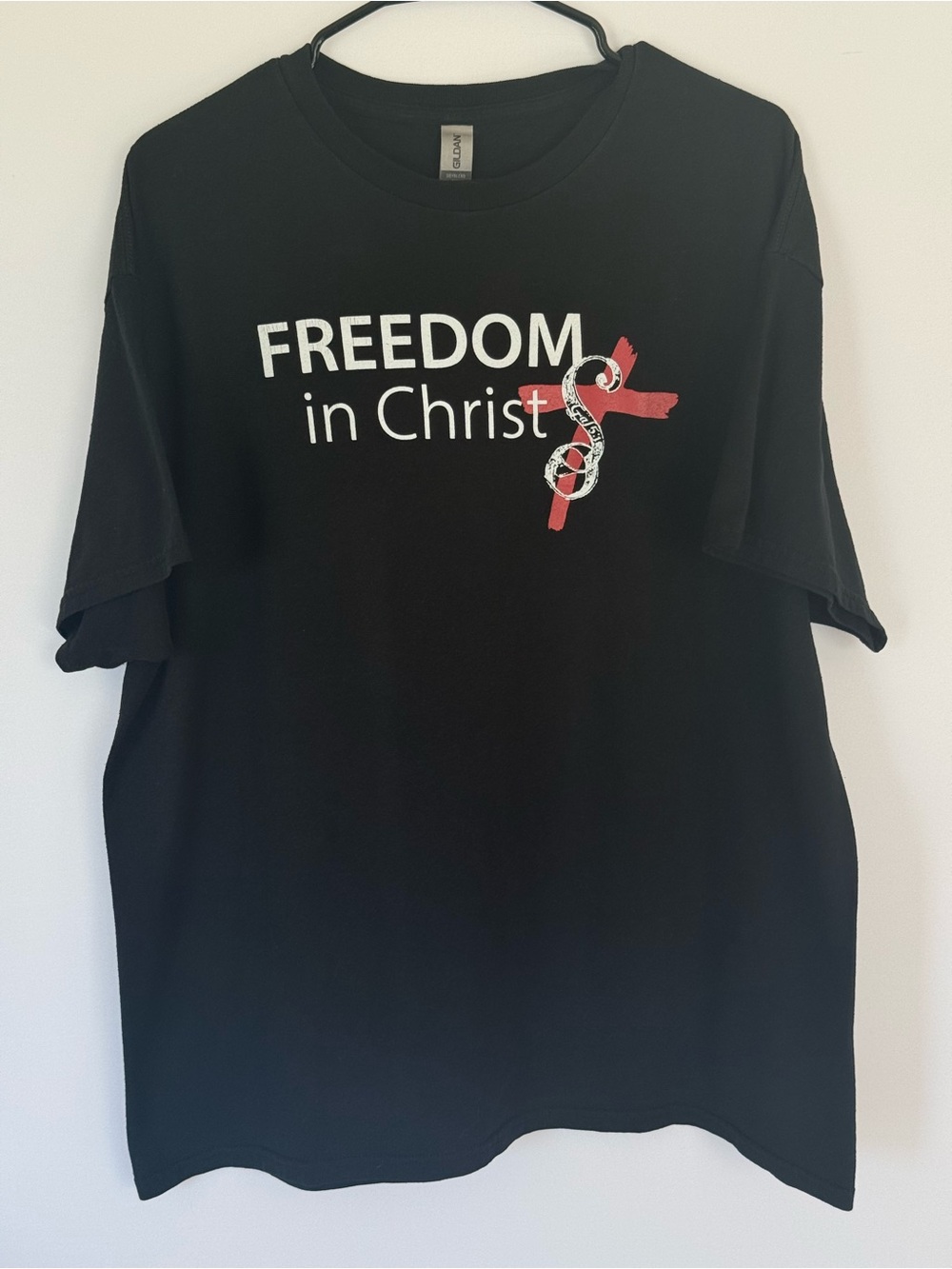 Freedom in Christ Galatians 5:1 Graphic Tee - Black Cotton XL
